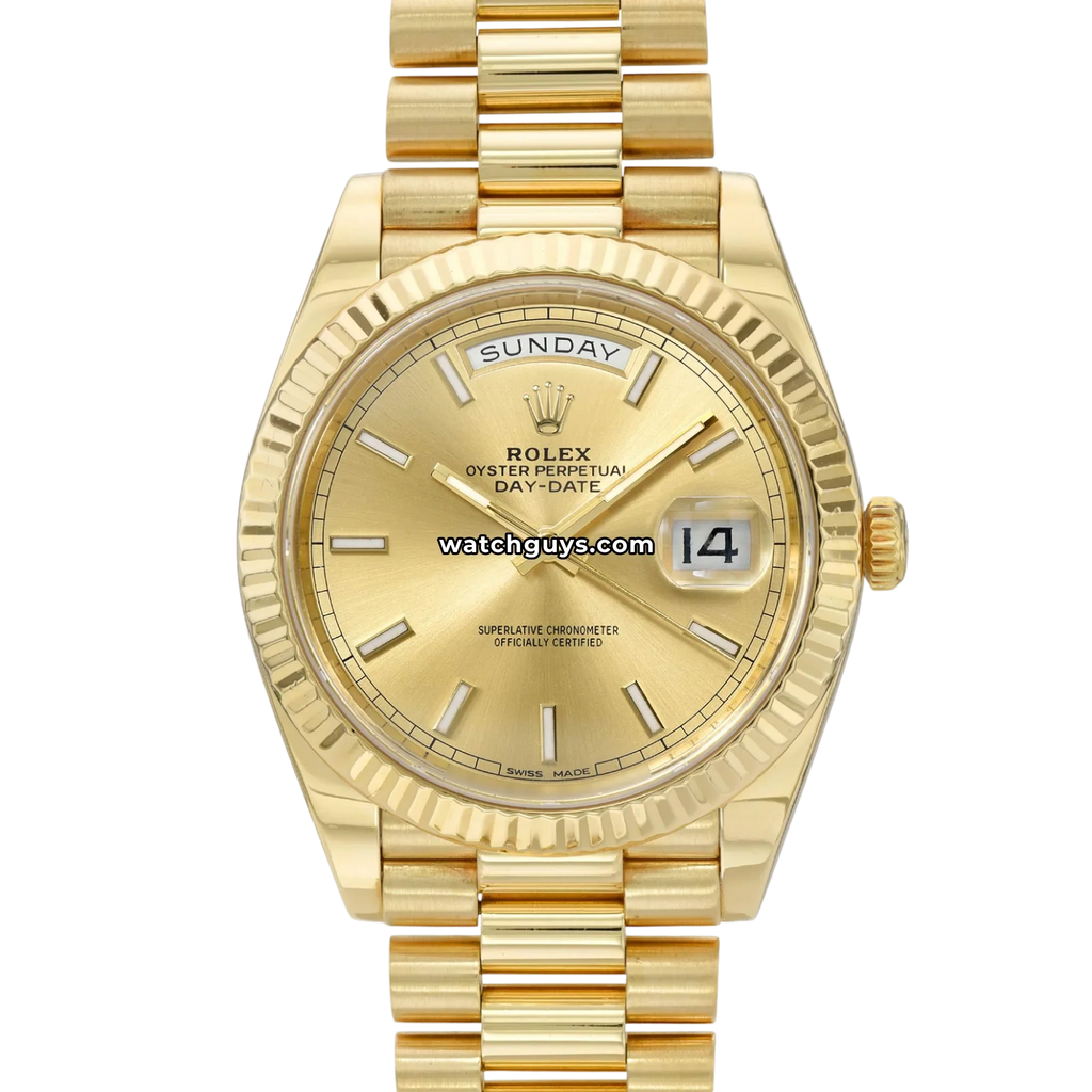 Rolex Day-Date 228238 Champagne Index President