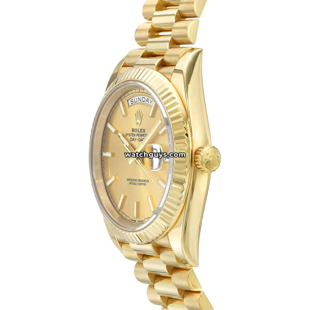 Rolex Day-Date 228238 Champagne Index President