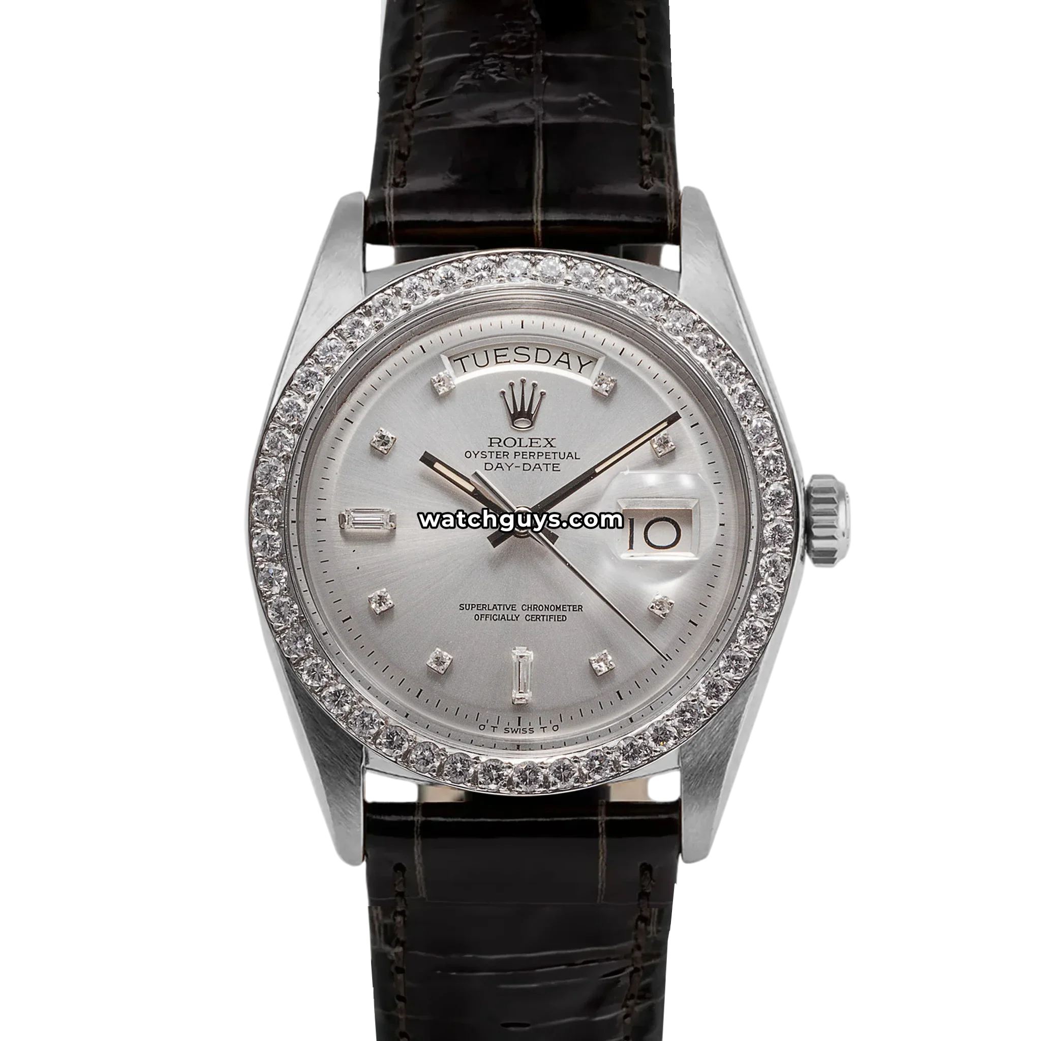 Rolex Day-Date 6613 Silver Diamond