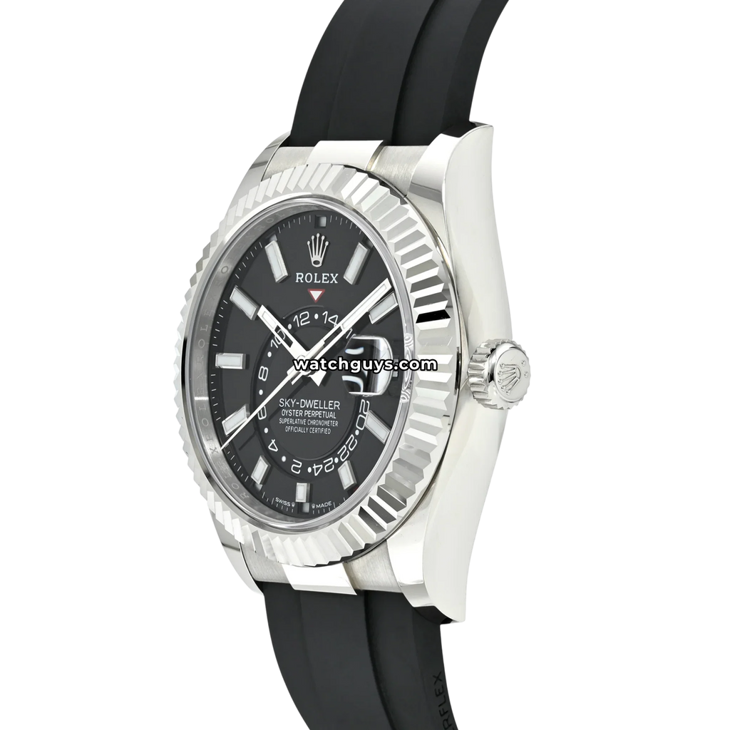 Rolex Sky-Dweller 336239 Black Oysterflex White Gold