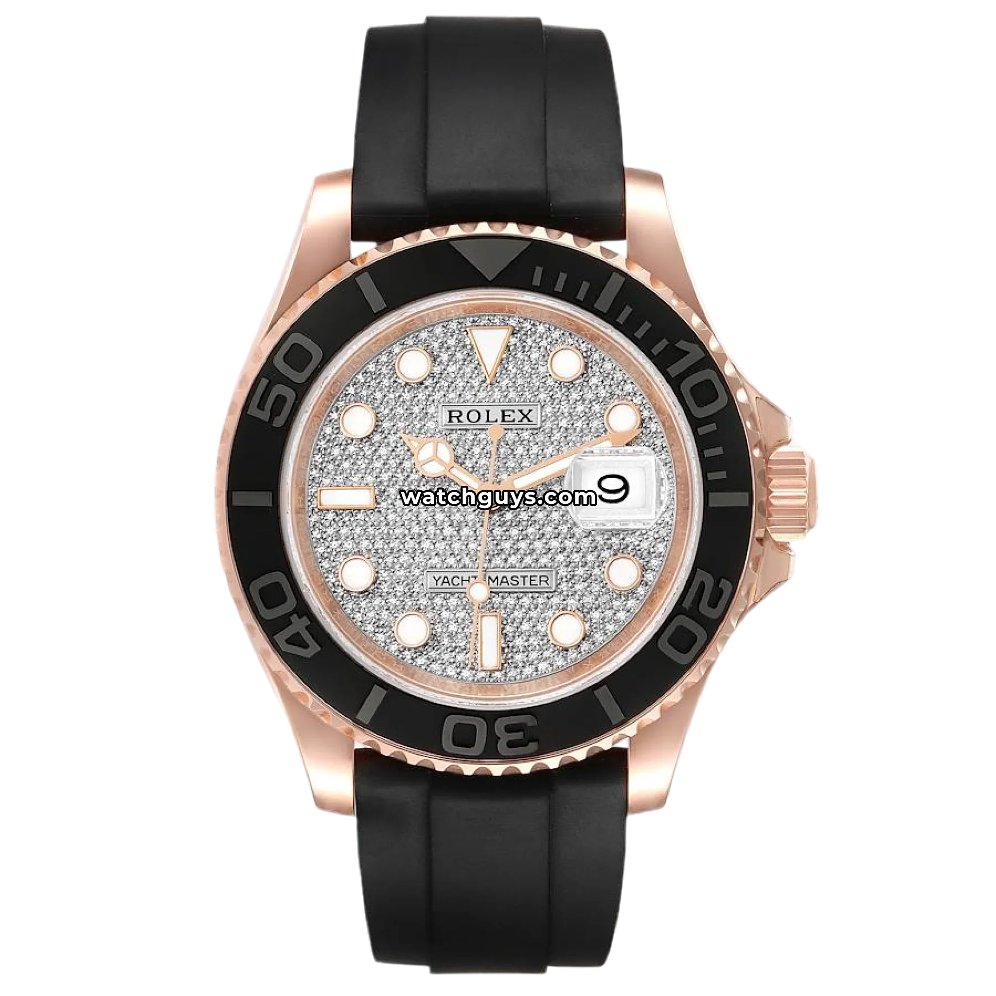Rolex Yacht-Master 116655 Diamond Pave Oysterflex