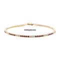 Ruby and Diamond Tennis Bracelet 1.65 Carat TW 14k Yellow Gold
