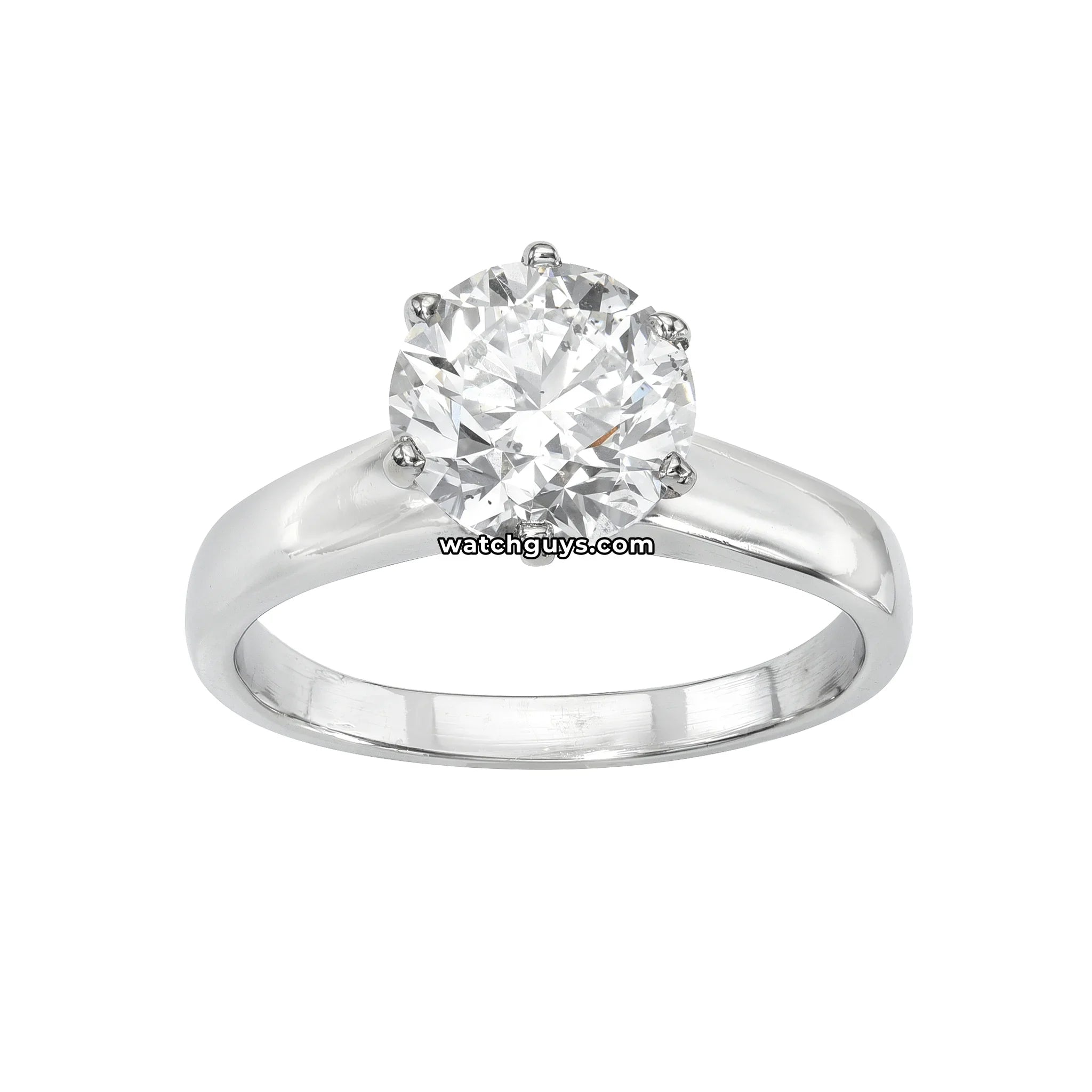 Solitaire Diamond Engagement Ring 2.00 Carat 14K White Gold GIA Certified