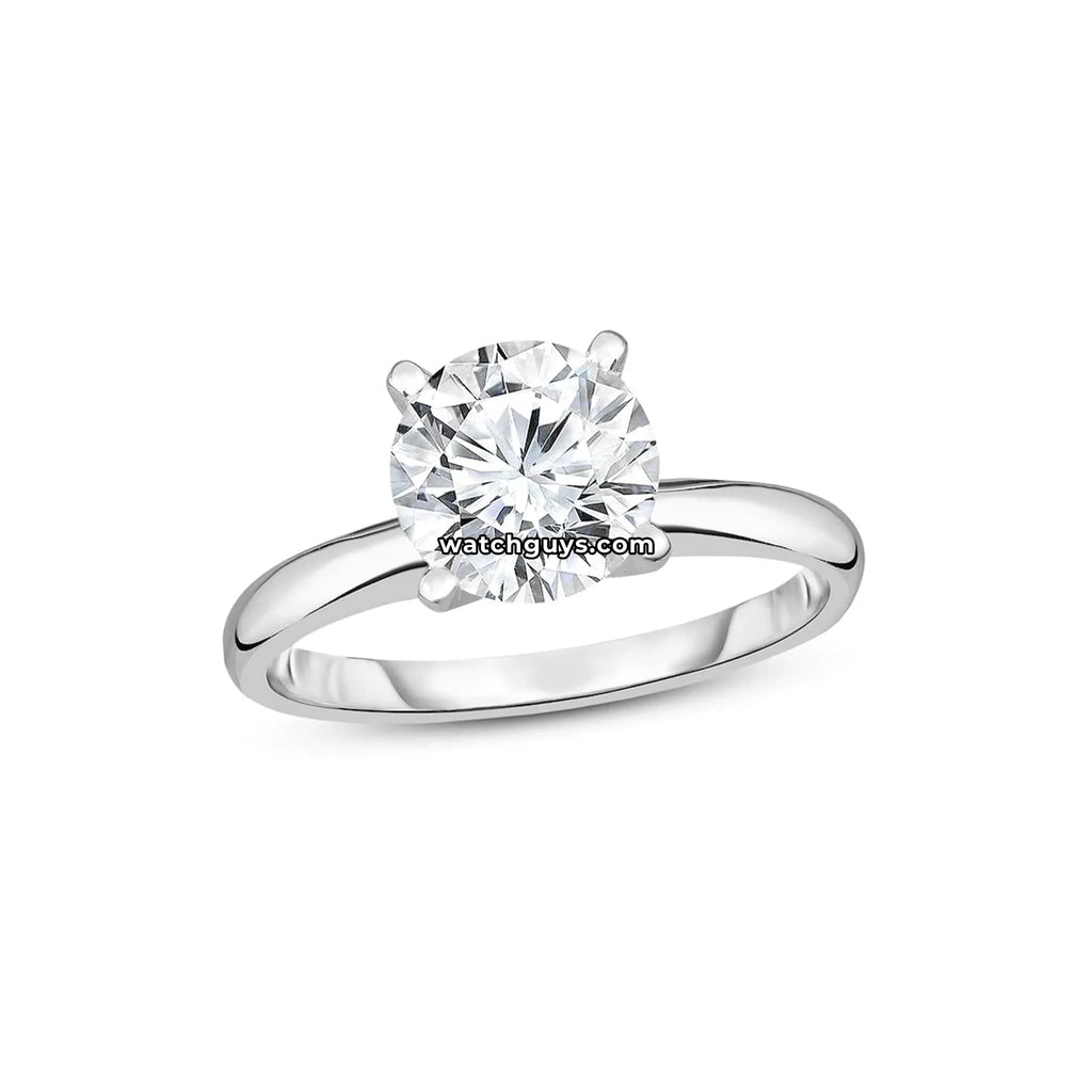 Solitaire Diamond Engagement Ring 2.35 Carat 14K White Gold GIA Certified