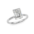 Solitaire Emerald Cut Diamond Engagement Ring 1.71 Carat 14K White Gold GIA Certified