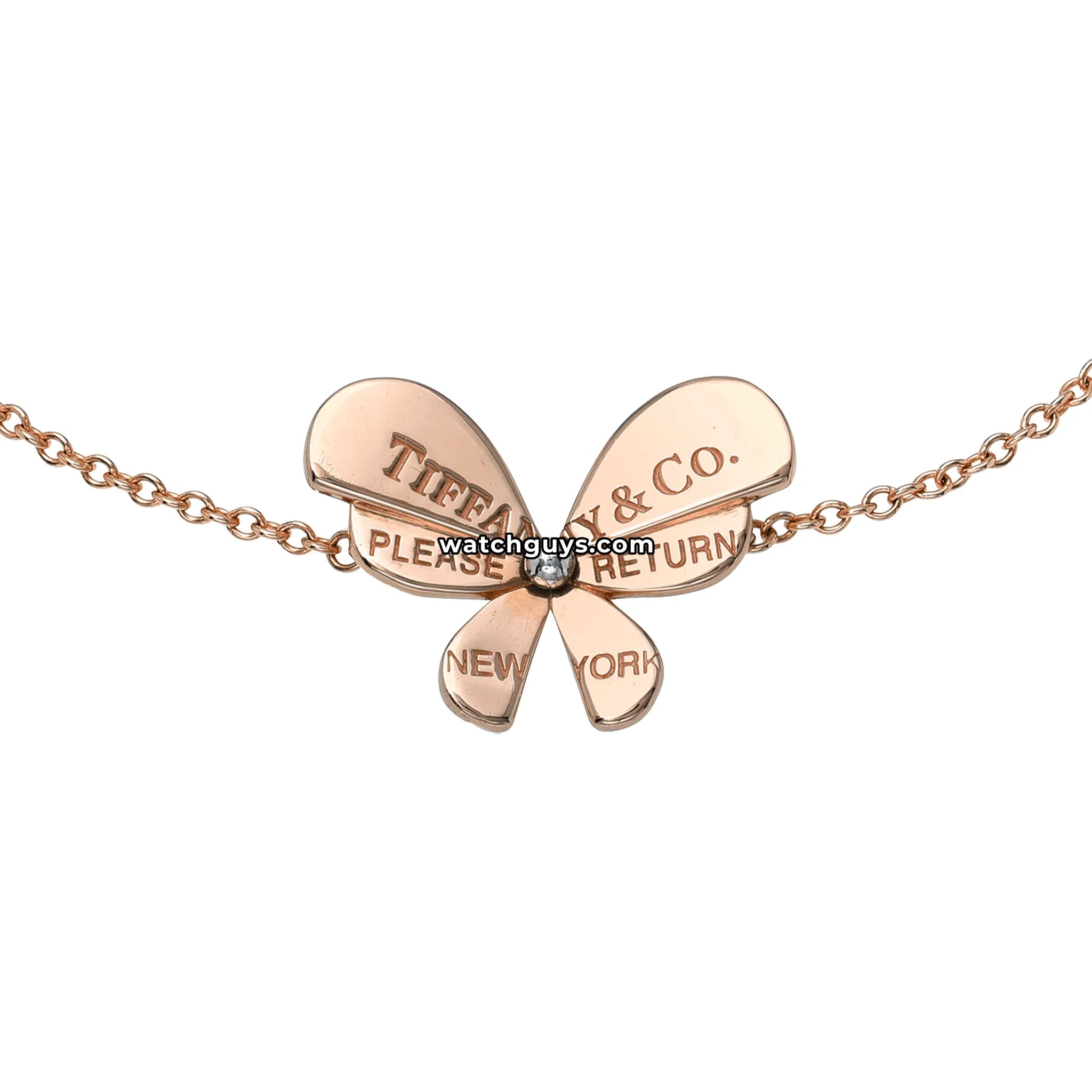 Tiffany & Co. Butterfly Chain Bracelet 18k Rose Gold