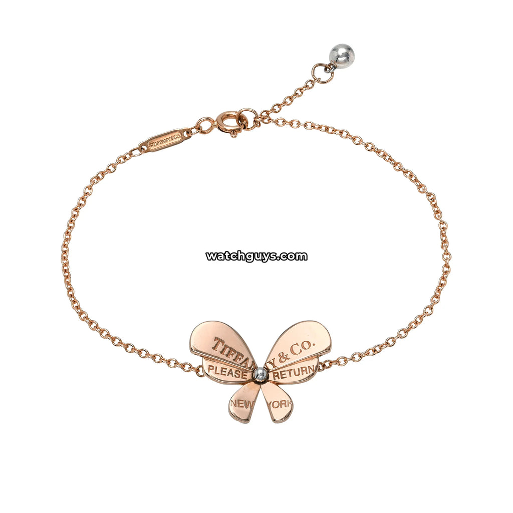 Tiffany & Co. Butterfly Chain Bracelet 18k Rose Gold